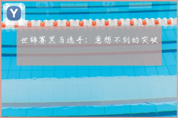 世锦赛黑马选手：意想不到的突破